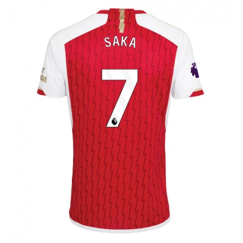 Fotbalové Dres Arsenal Bukayo Saka #7 Domácí 2023-24 Krátký Rukáv